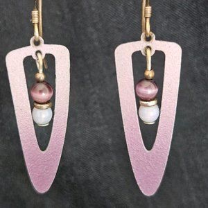 Purple Metallic Earrings